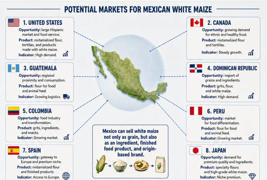 Figure 2: Major global maize consumer and importer markets between 2021 and 2026.