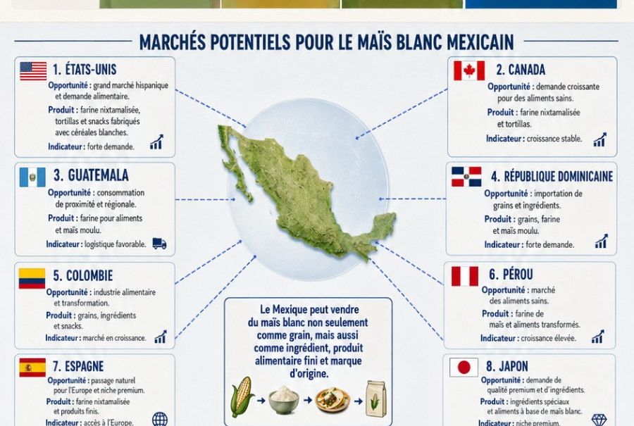Figure 2 : Principaux marchés consommateurs et importateurs de maïs dans le monde, 2021-2026.